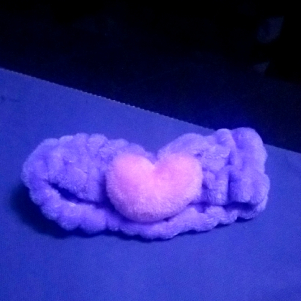 Purple Plush Headband With Heart